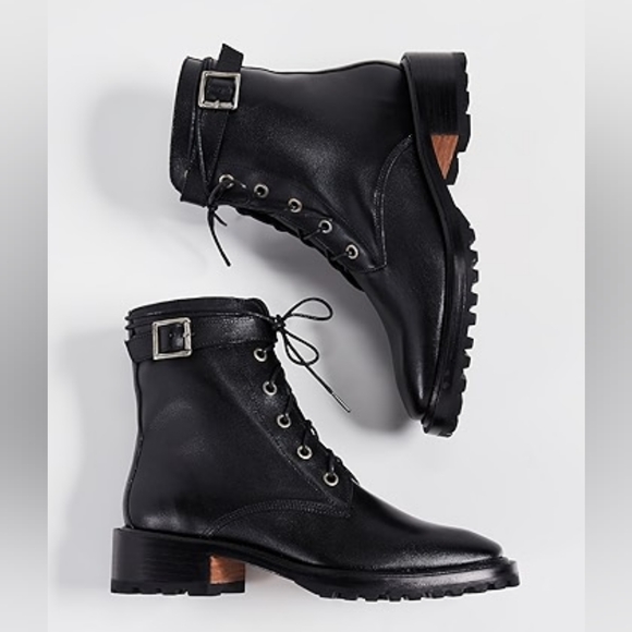 Rachel Comey Dame Leather Combat Boots - Picture 3 of 11